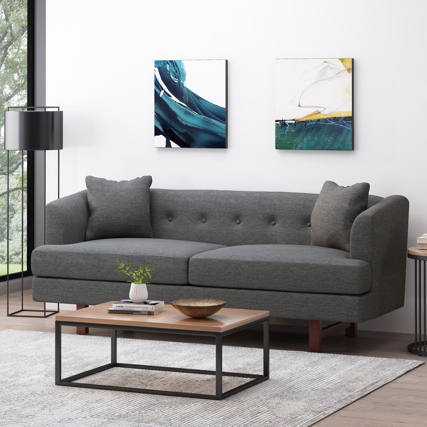 3 Seater Mid-Century Design Sofa
