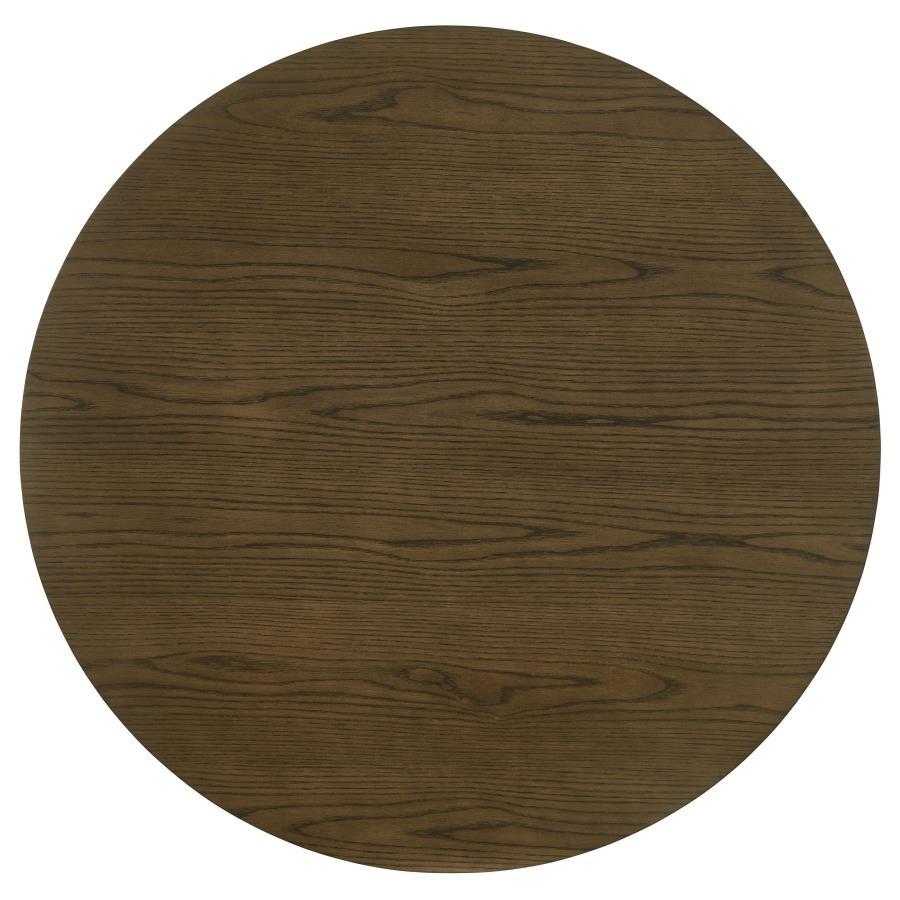 Ottowa - 47" Round Wood Dining Table With Shelf - Brown