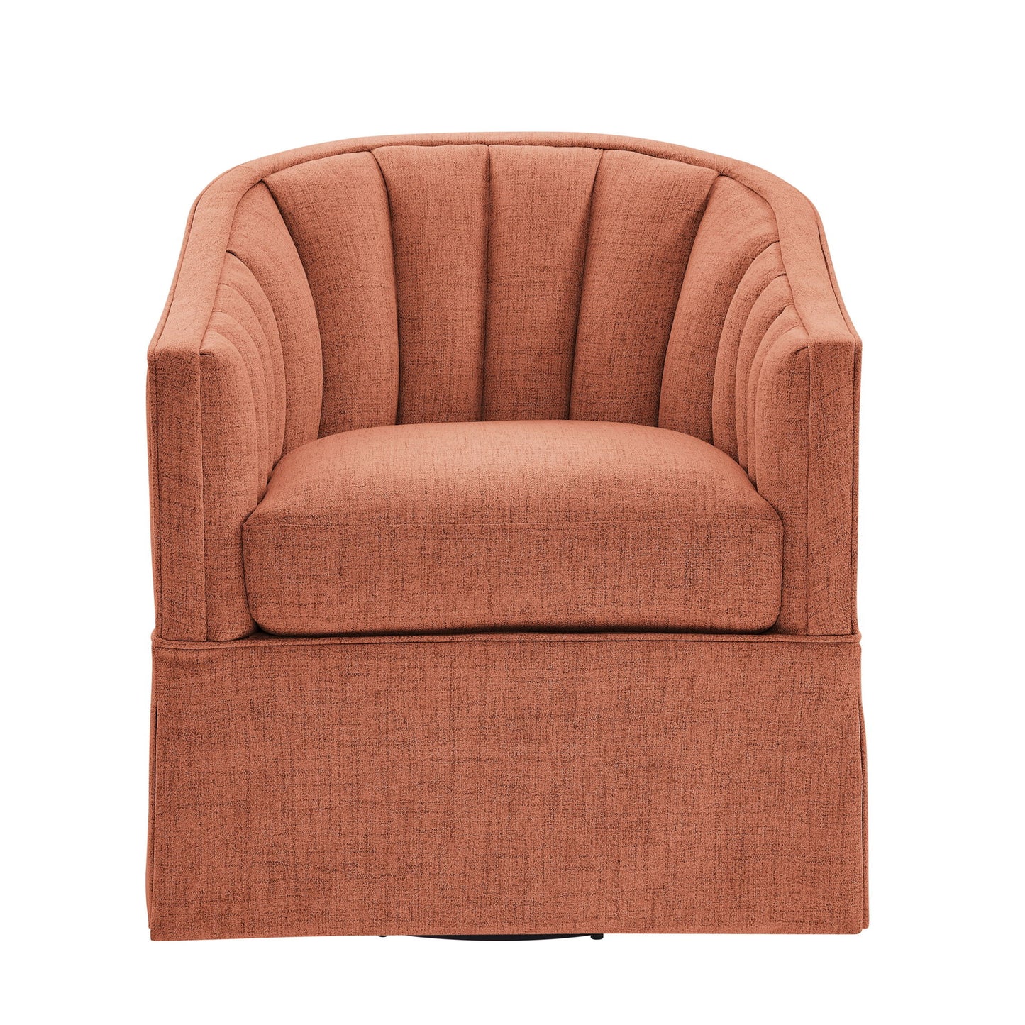 Solitude - Skirted Swivel Accent Chair With Hemp Like