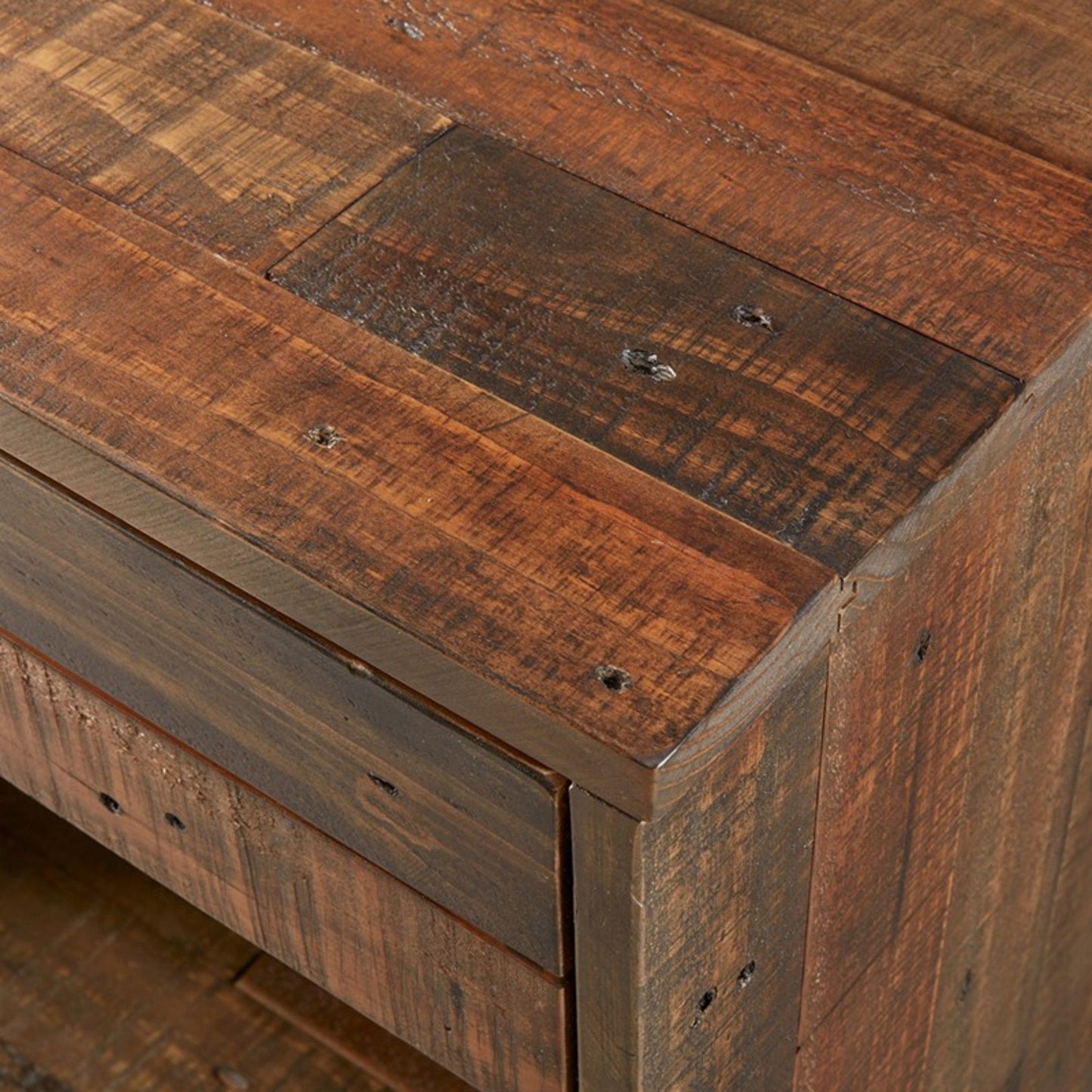 Renu - Nightstand With Drawer - Light Brown Multi