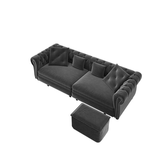 3 In 1 Pull Out Convertible Sleeper Sofa Bed