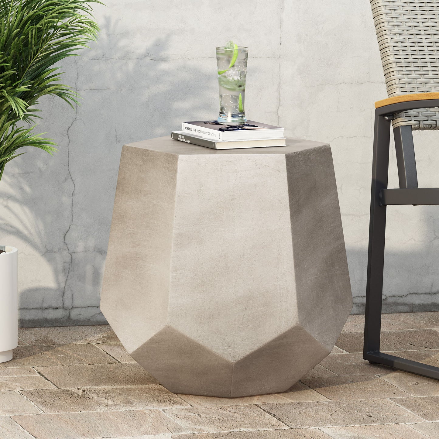 Outdoor Calgary Side Table - Light Gray