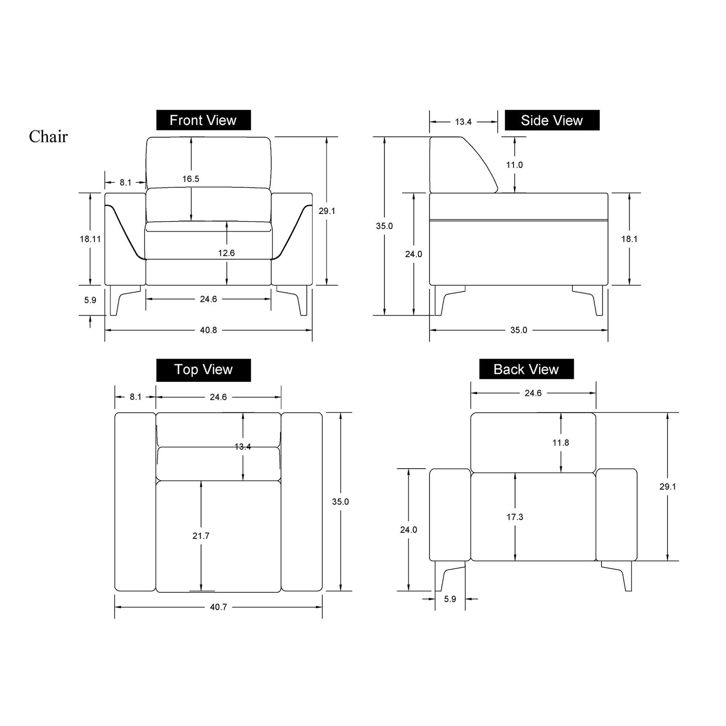 Creta - Chair - Light Gray