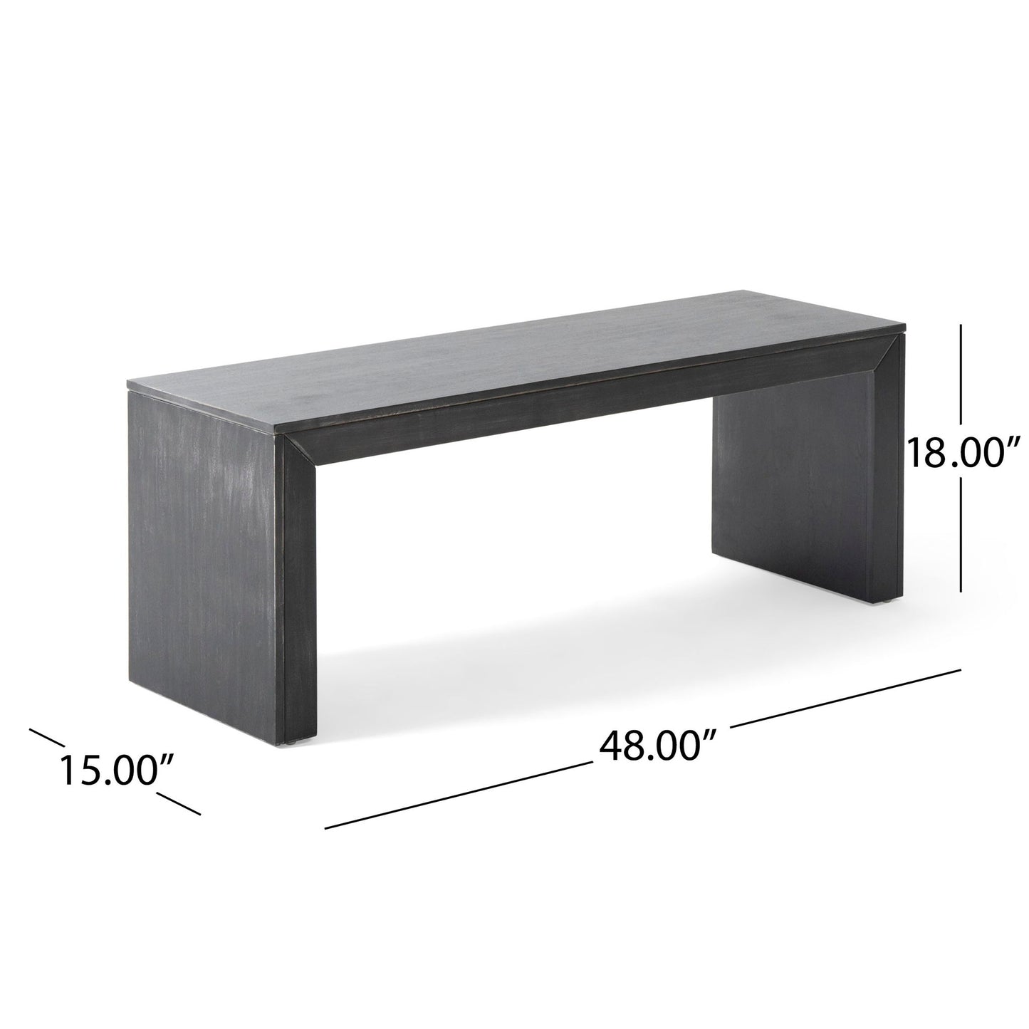 Acacia Wood Dining Bench, Farmhouse Style