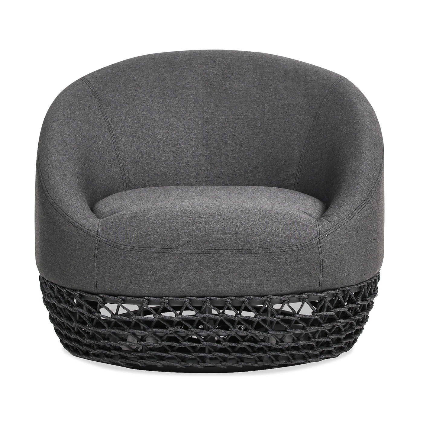 Willow - Upholstered Patio Deep Seating Armchair, Wicker Frame