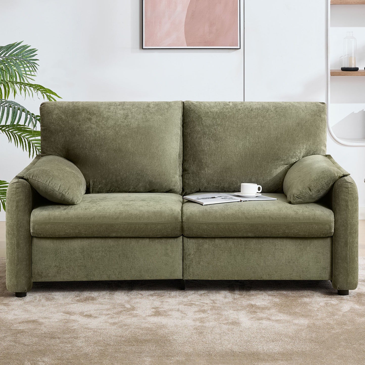 Modern Minimalist Down Filled Sofa