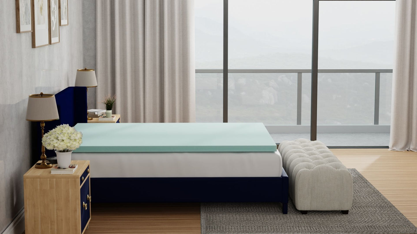 3" Gel Plush Memory Foam Cooling Mattress Topper