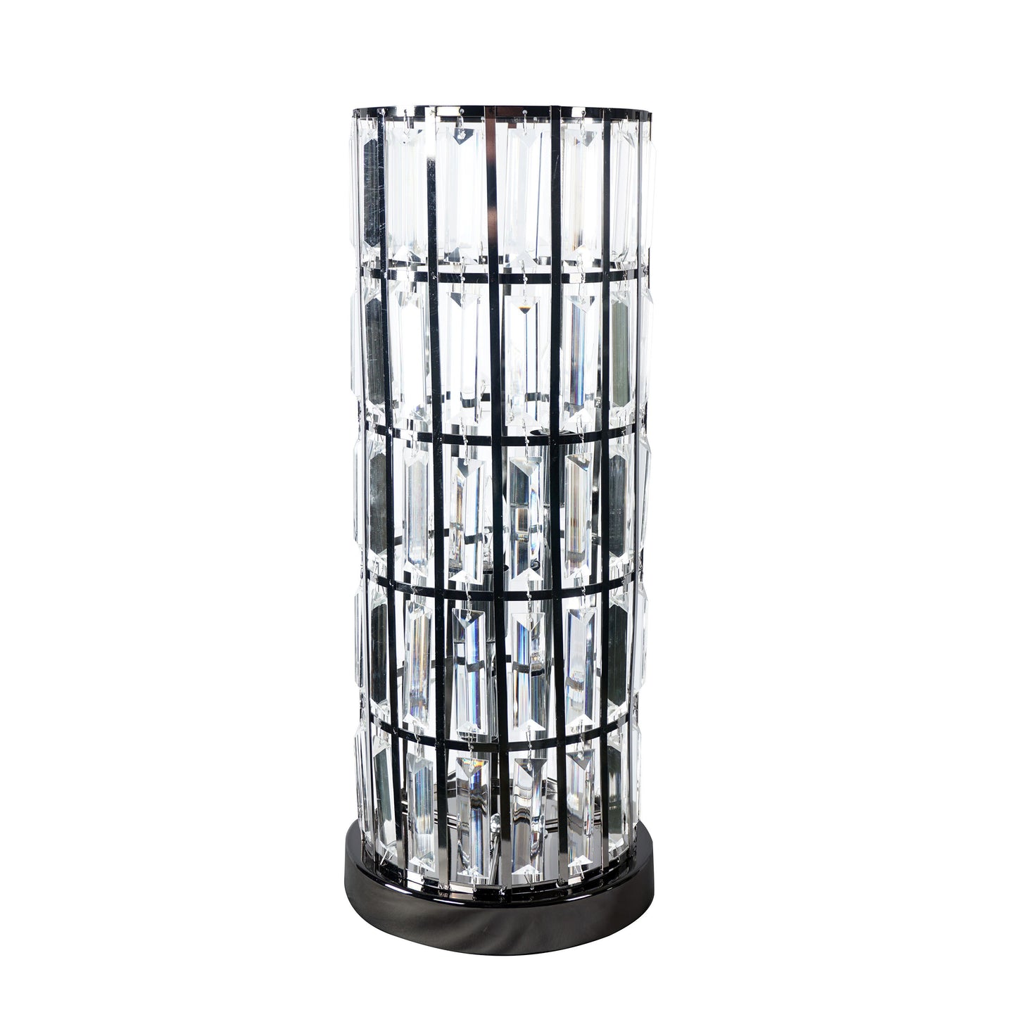 Column - Nickel Table Lamp - Black