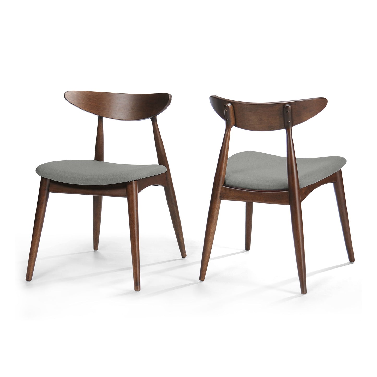Flawless - Dining Chair With Cushion Seat And Splayed Legs (Set of 2) - Light Gray