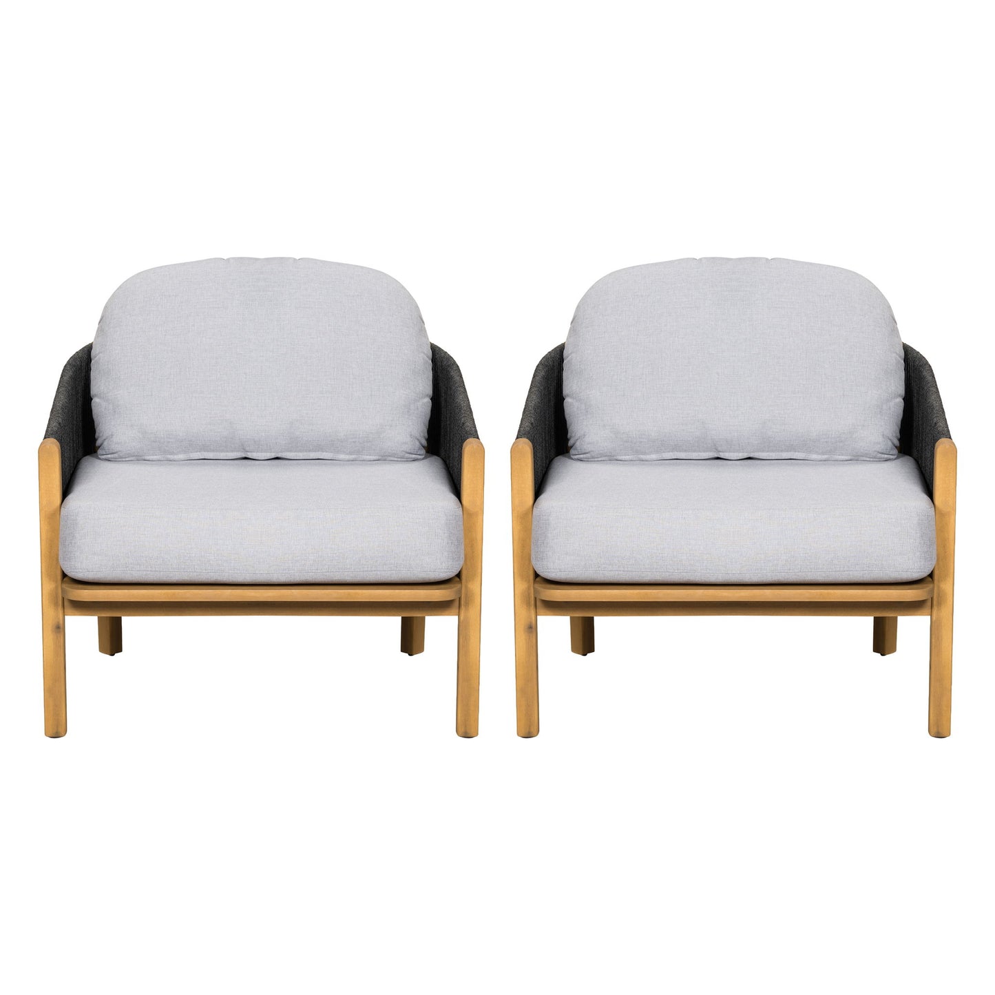 Grotta - Outdoor Wood Club Chair (Set of 2)