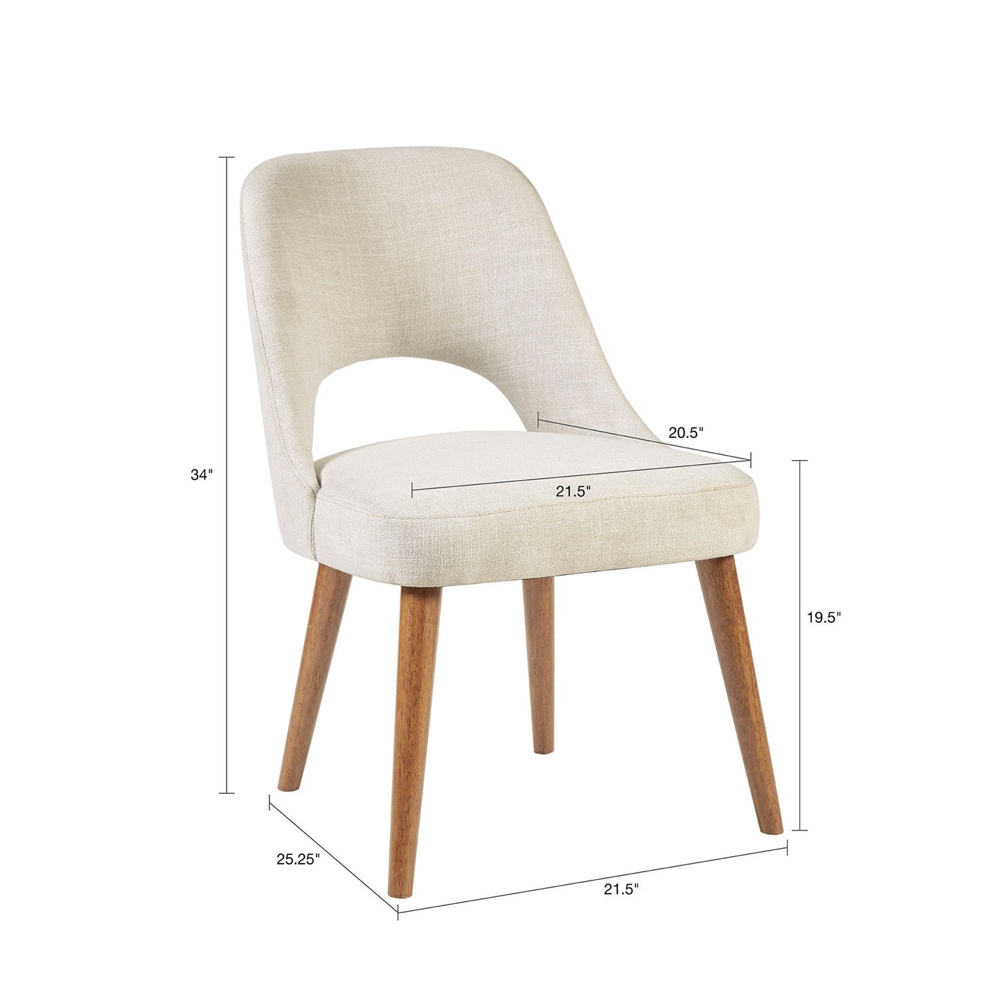 Nola - Dining Side Chair (Set of 2) - Cream