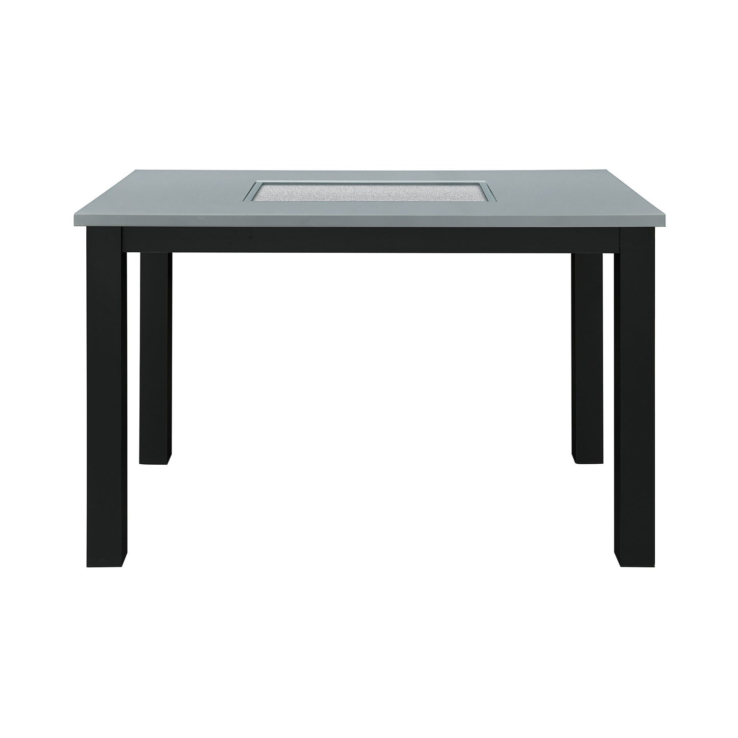 Dining Table Set With 4 Chairs, 5 Piece Set - Gray