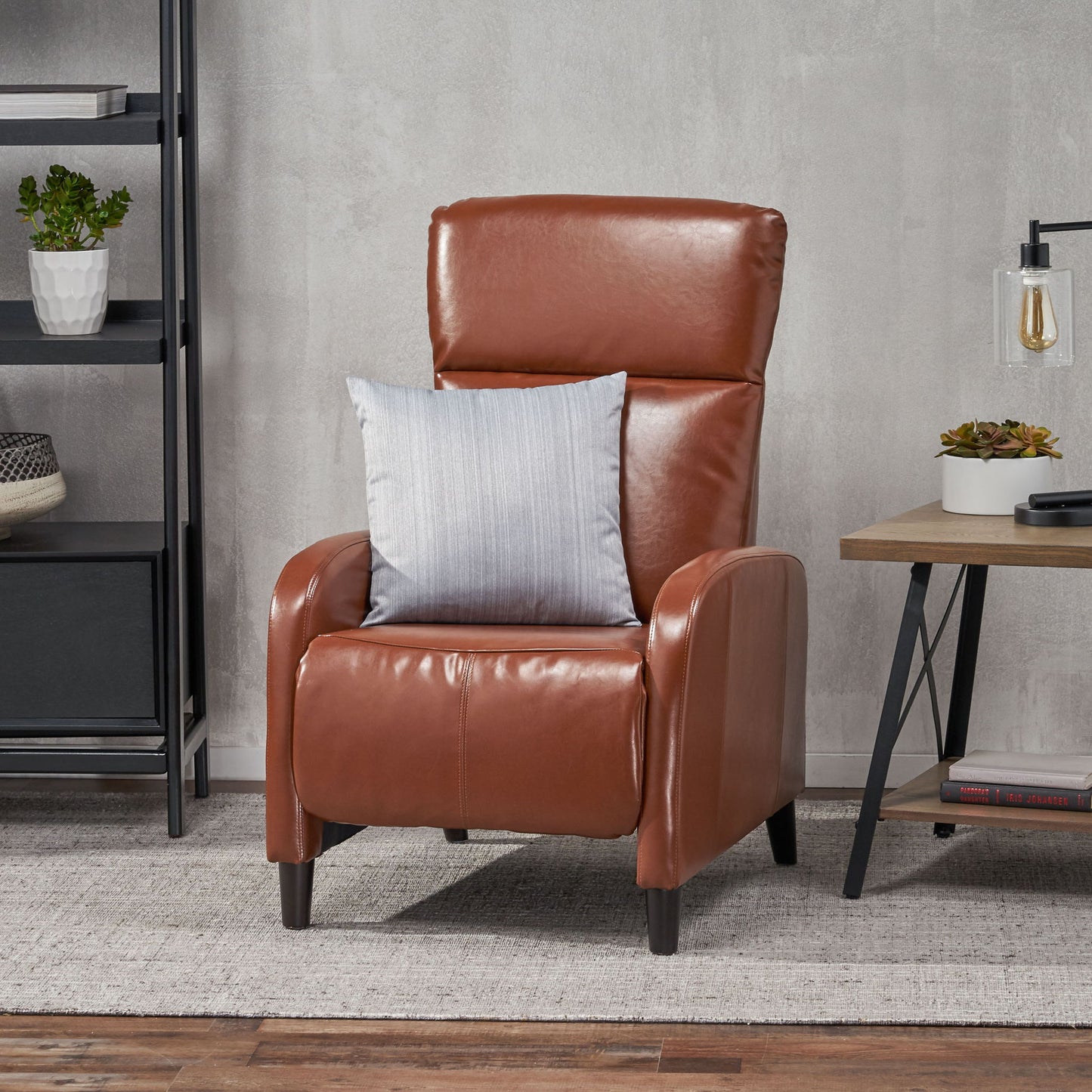 Wide Push Back Standard Recliner - Hazelnut