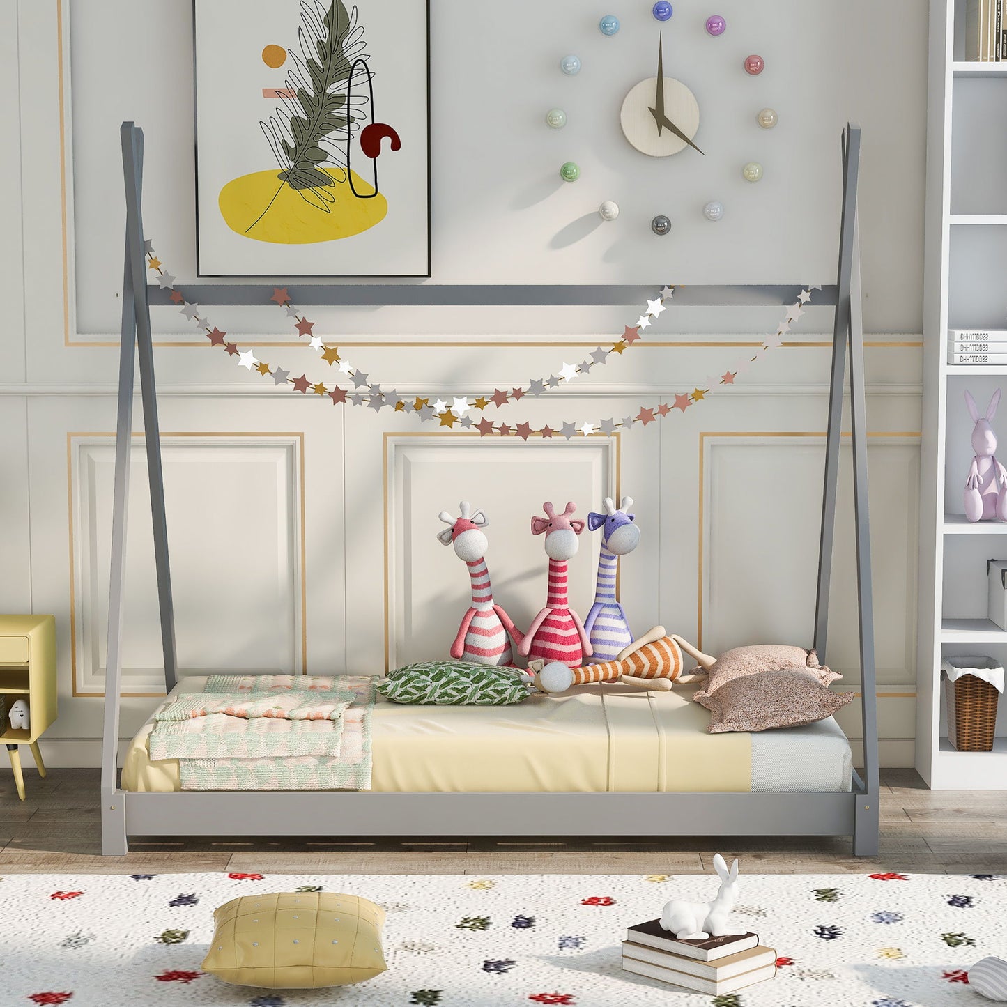 House Platform Bed With Triangle Structure