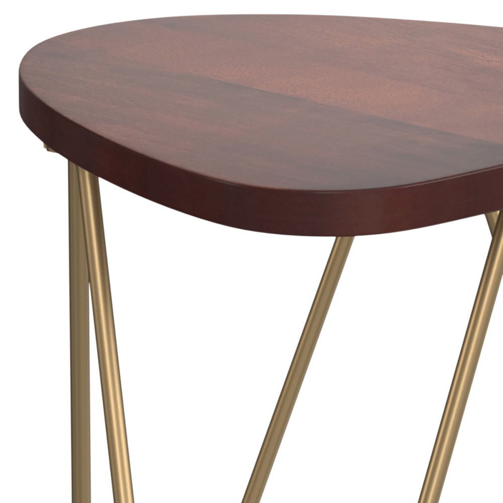 Patrice - Handcrafted Metal And Wood Accent Table