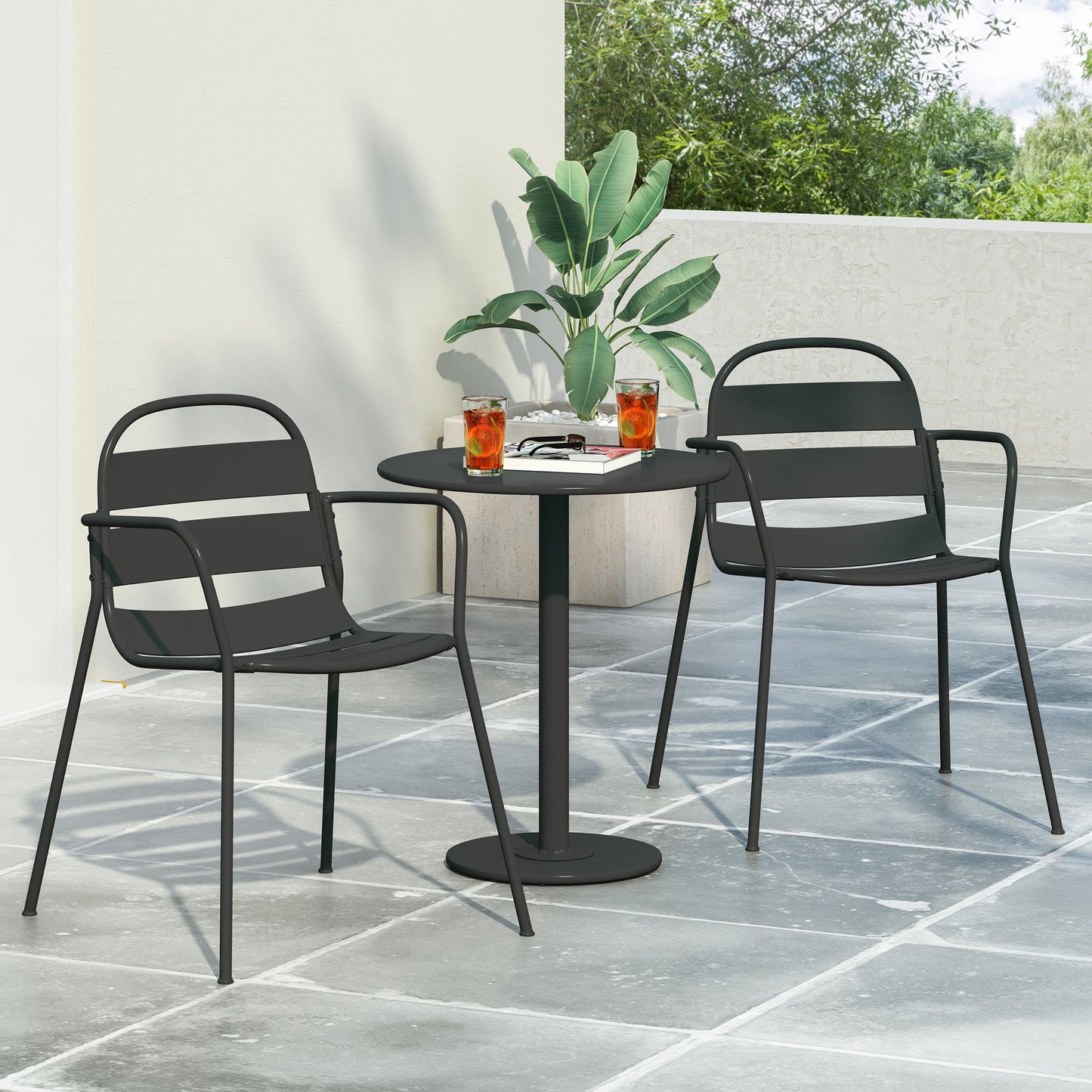 Terra Nova - Bistro Set - Matte Black