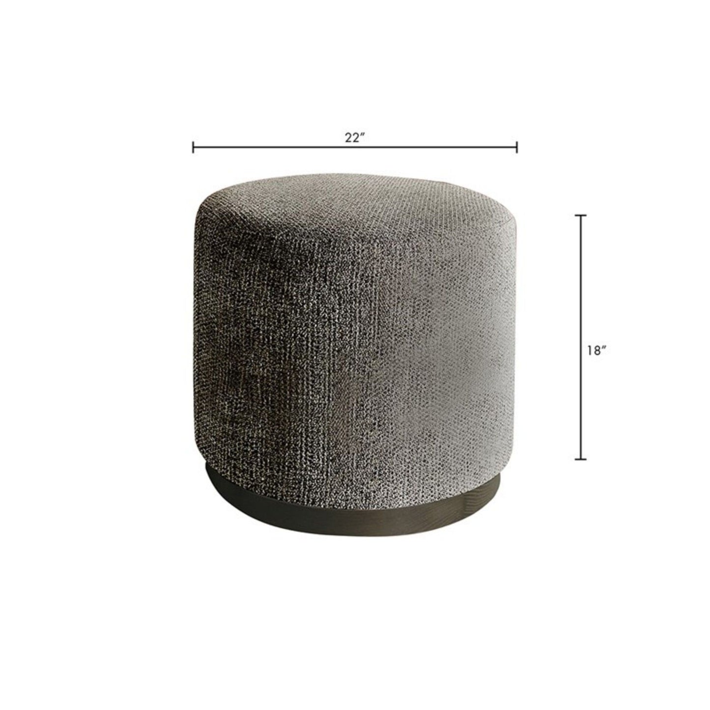Oval Accent Ottoman - Brown