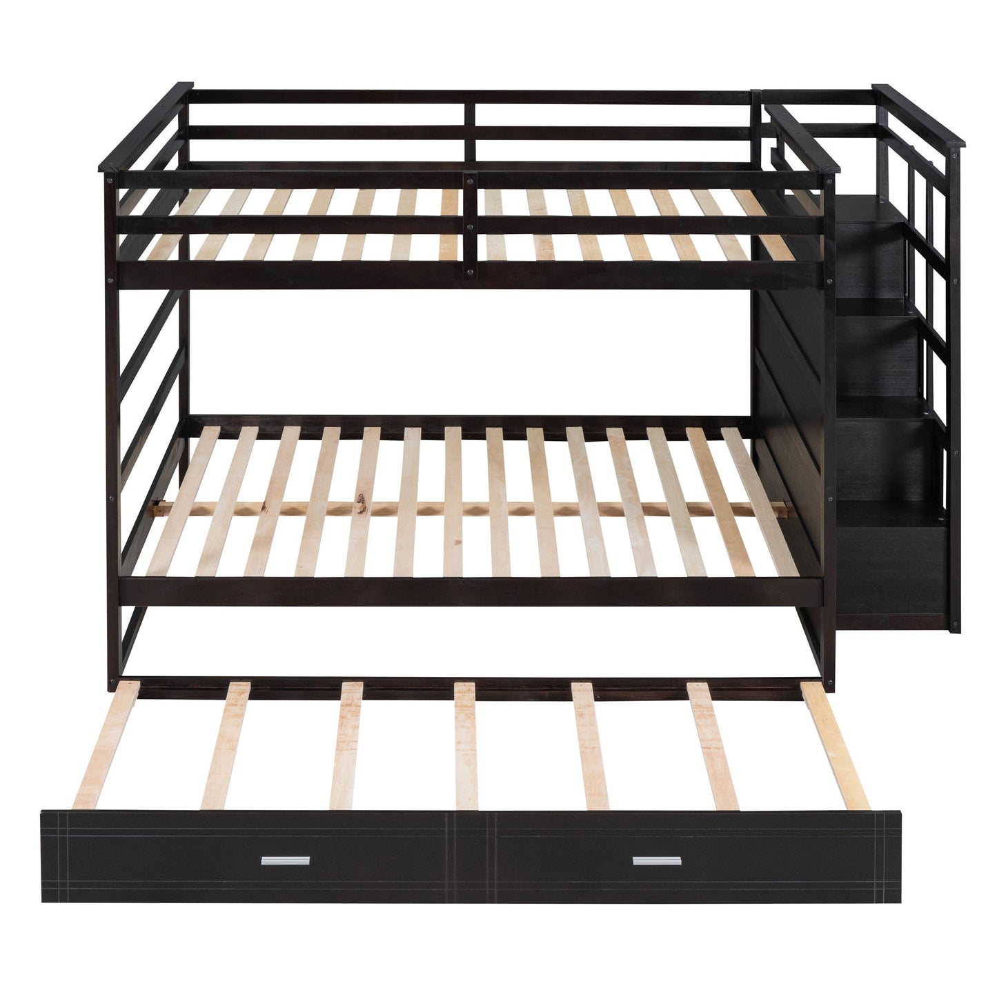 Bunk Bed With Twin Size Trundle And Staircase