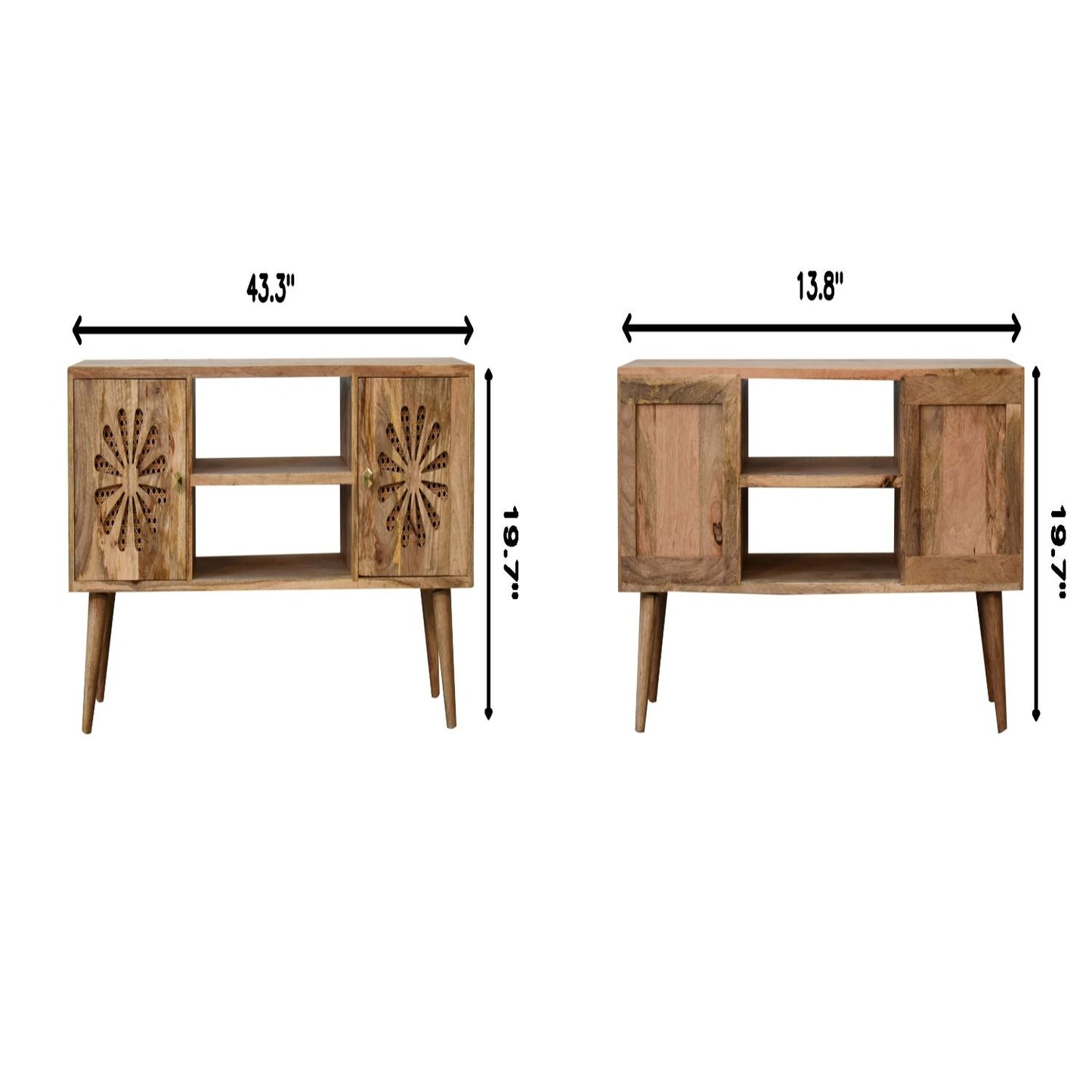 Rosalie - Media Unit - Beige Brown