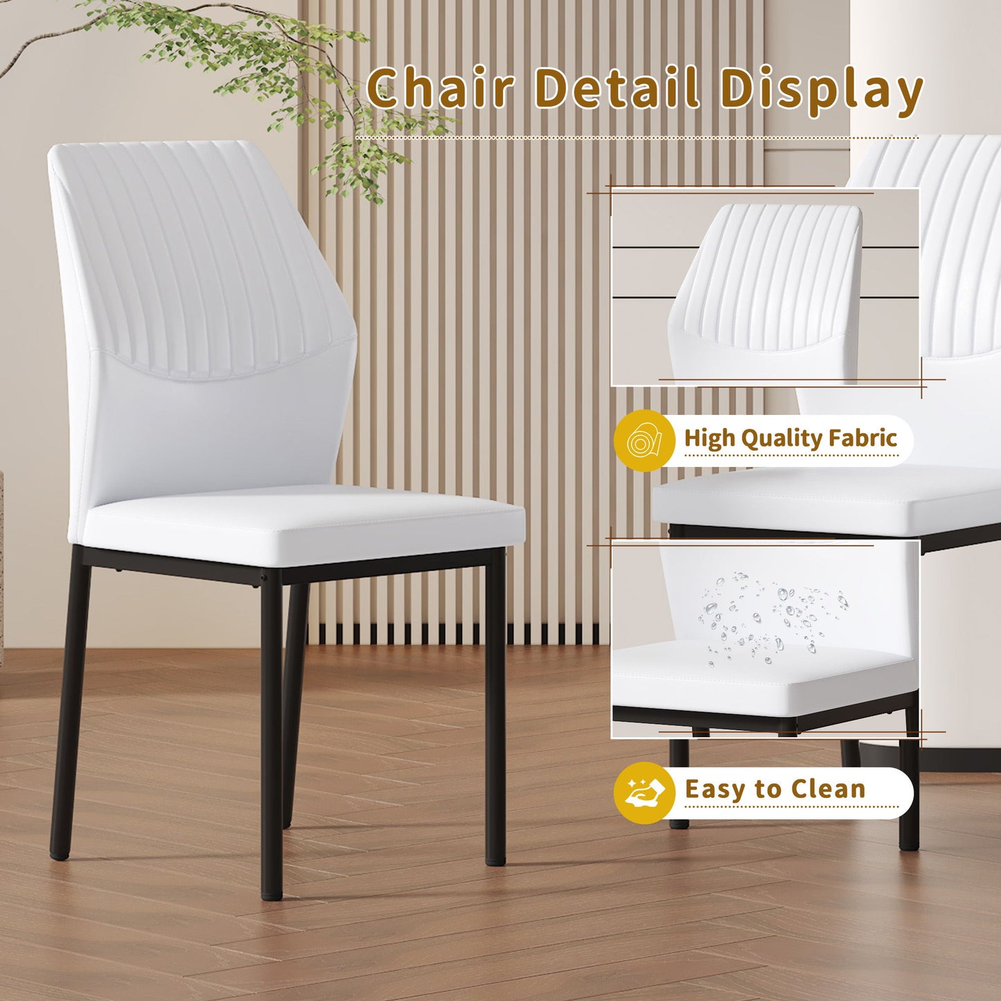 Luxury Simple Chair With Metal Leg