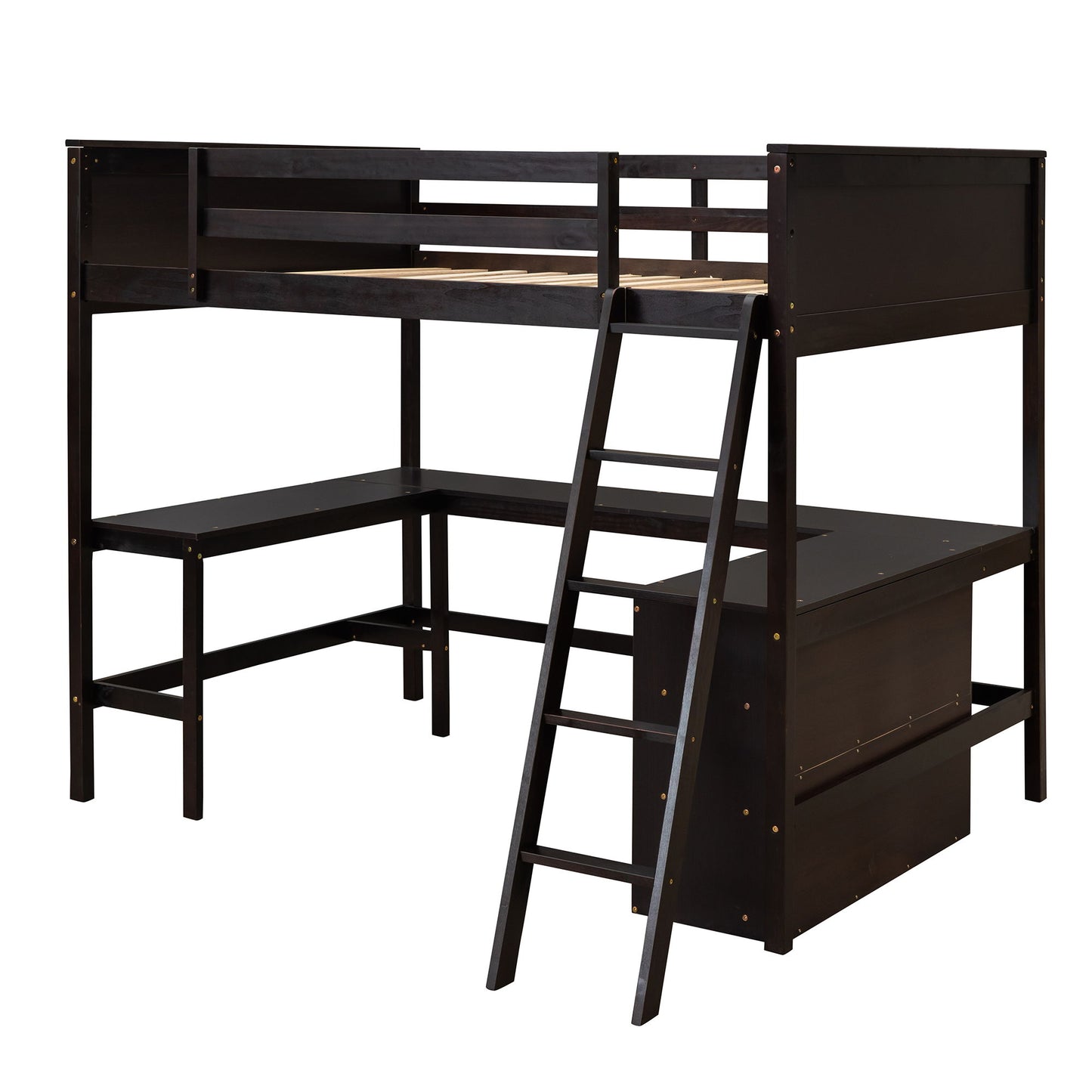 Loft Bed With Shelves With Desk