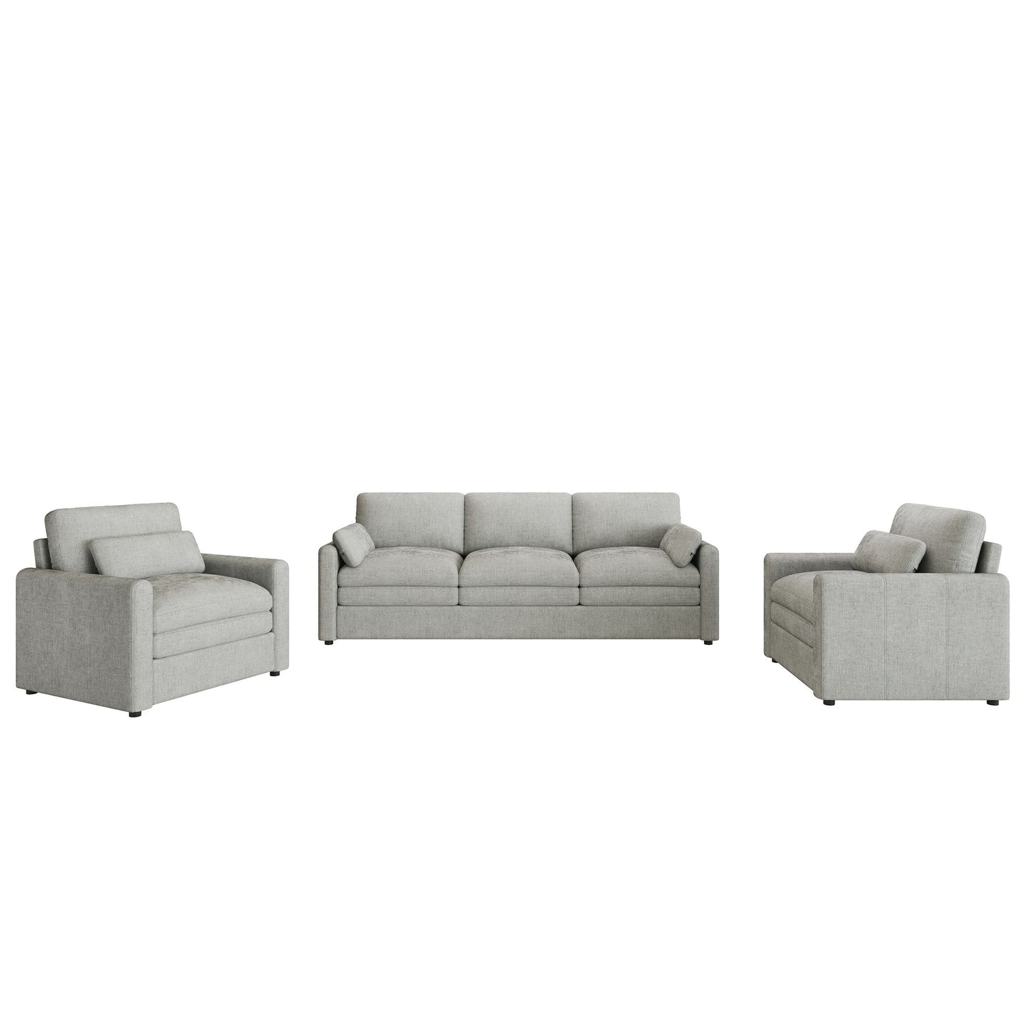 Cloud Sofa Set Couch For Living Room - Light Gray