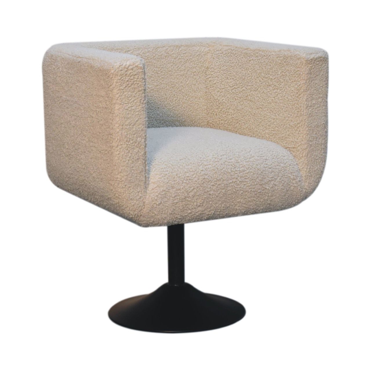 Boucle Swivel Chair - Cream