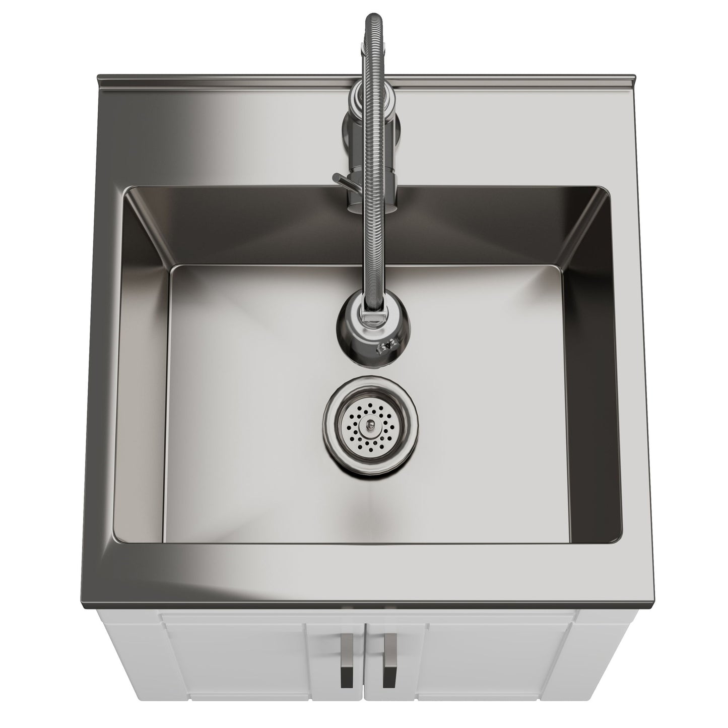 Hennessy - Deluxe Laundry Cabinet With Faucet And Stainless Steel Sink