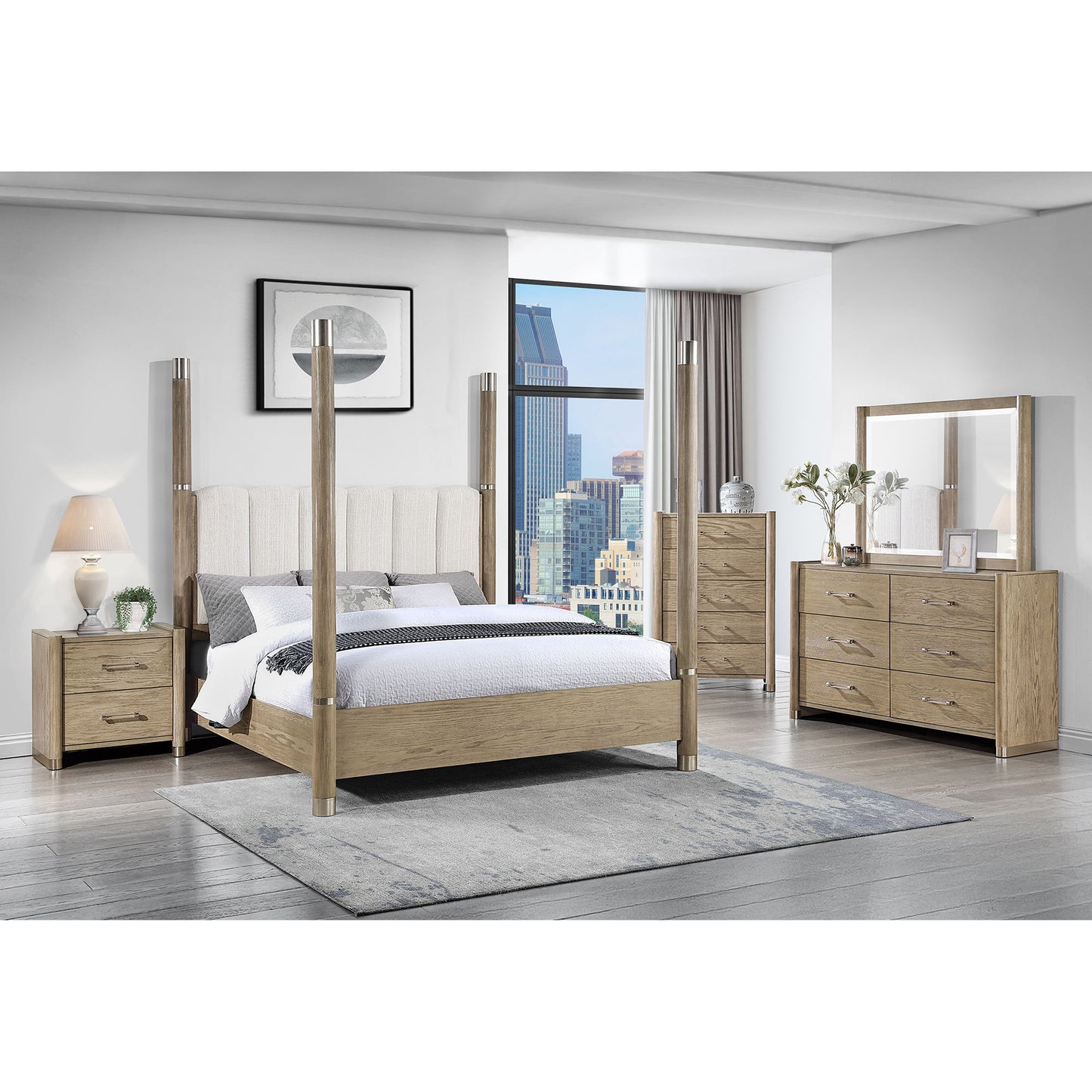 Sarai - Nightstand With Spacious Drawers And Handles - Brown