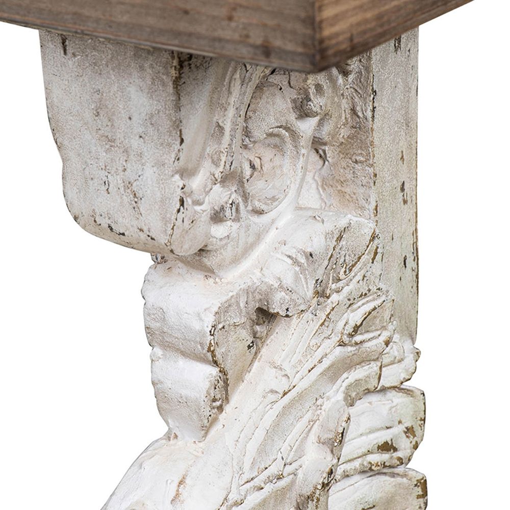 Classic Vintage And Wall Shelf - Brown / Antique White