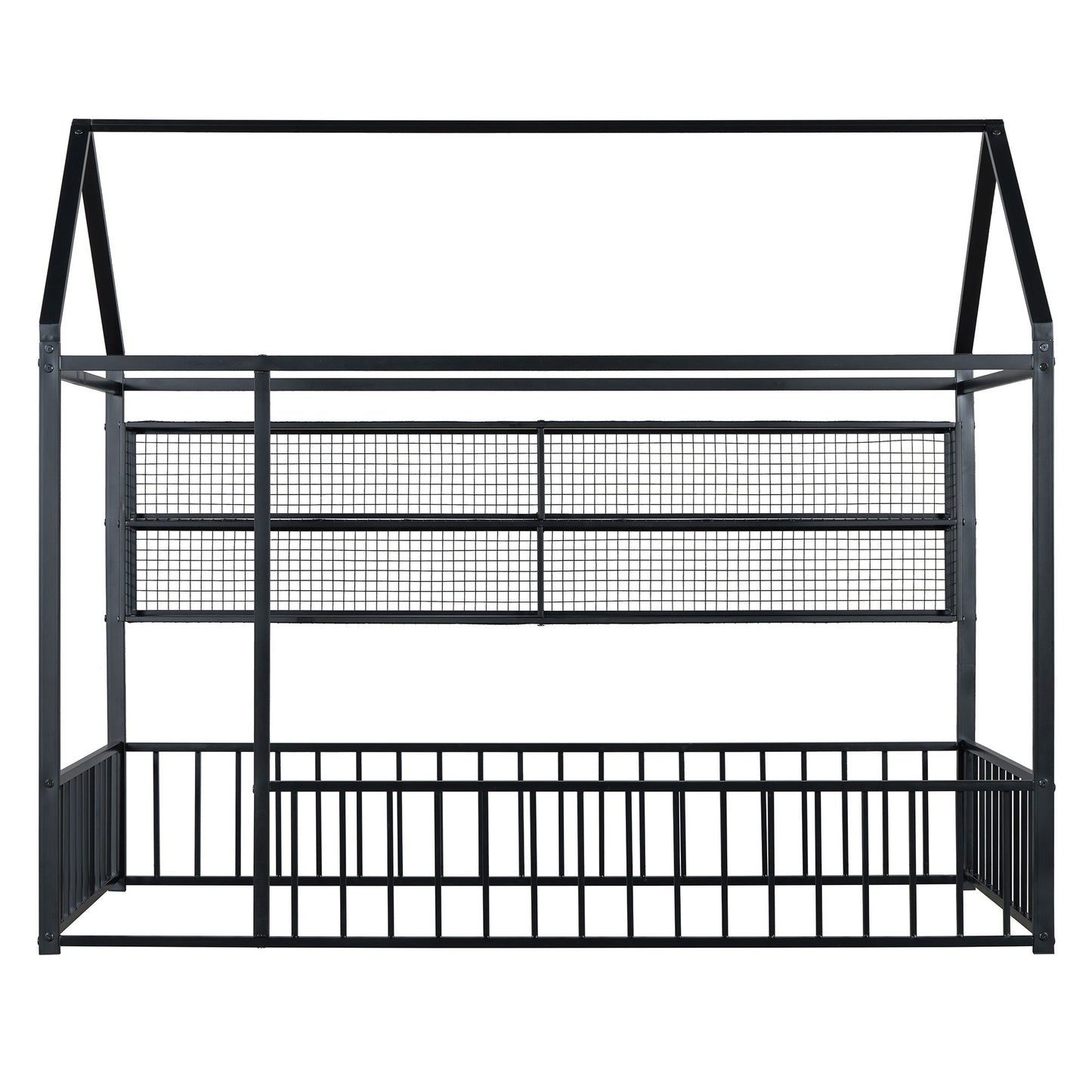 House Frame With Fence And Shelves