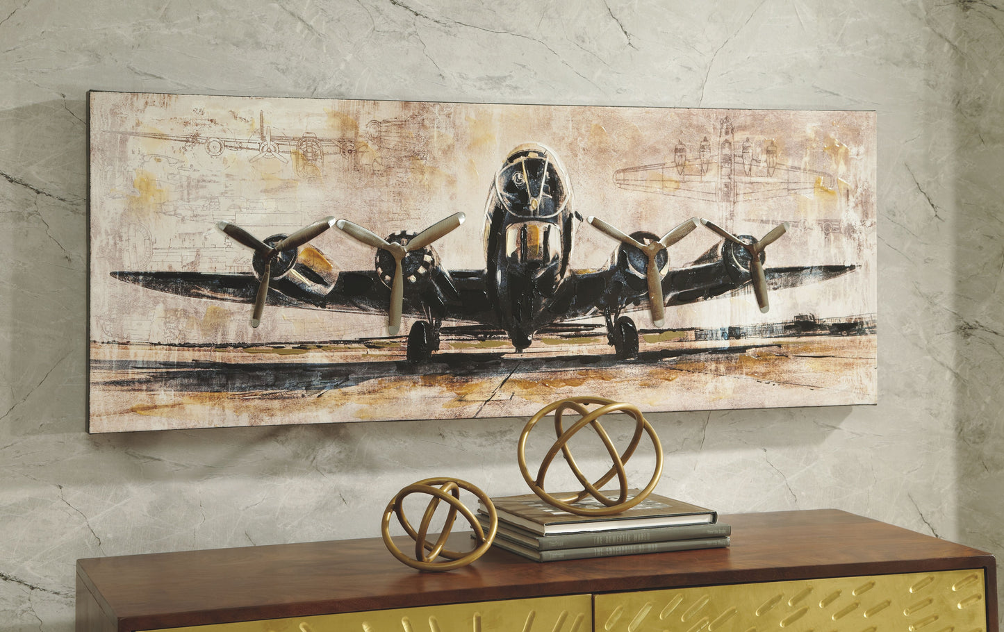 Kalene - Wall Art - Brown / Black