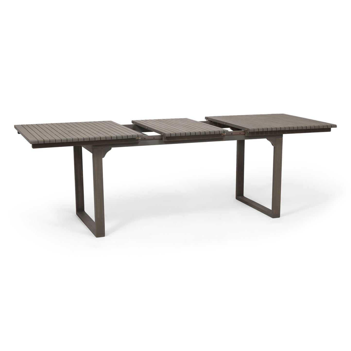 Outdoor Expandable Acacia Wood Dining Table With U Shaped Leg