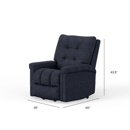 Velour - Power Lift Chair - Blue