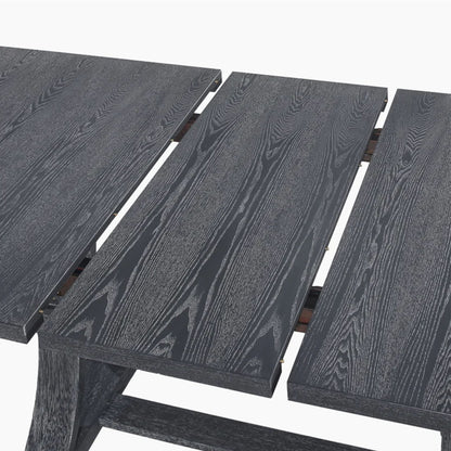 Devingo - Extendable Dining Table Rustic Style - Gray