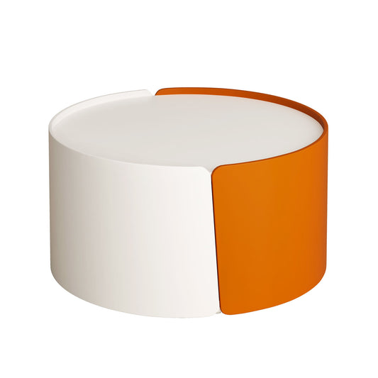 Modern Round Nesting Coffee Table With Extendable Sliding Top