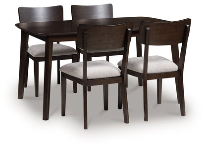 Mallenette - Merlot - Dining Room Table Set (Set of 5)