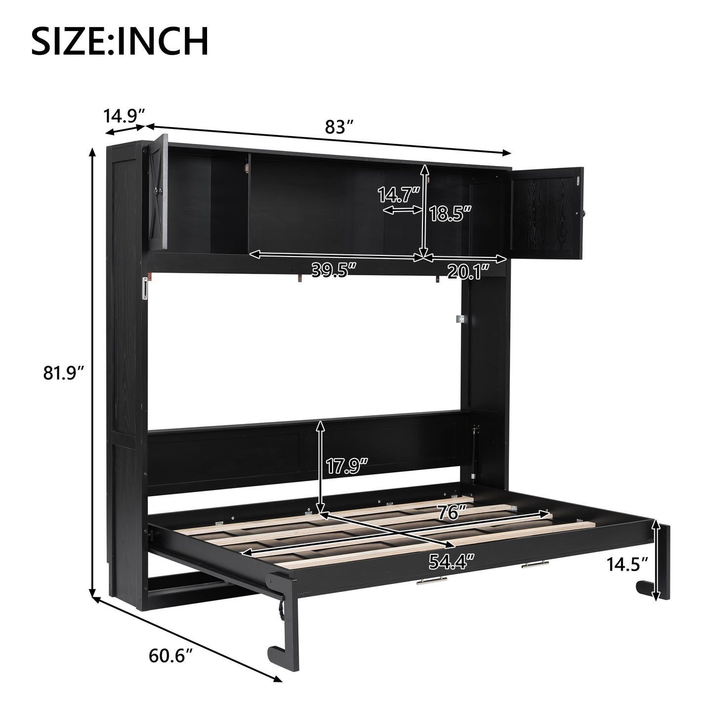 Murphy Bed With Storage Cabinets
