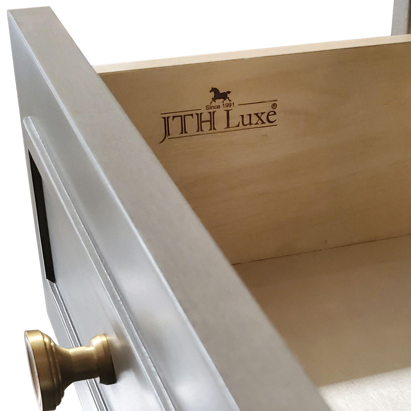 Dauphin - Handpainted Entryway Storage Cabinet - Gray Cashmere