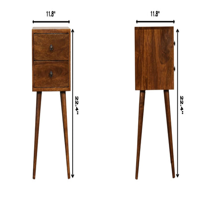 Mini 2 Drawer Nightstand