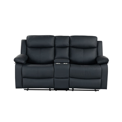 Blanche - Console Reclining Loveseat With LED Lights And Speakers