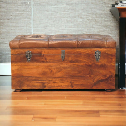 Buffalo - Leather Storage Trunk