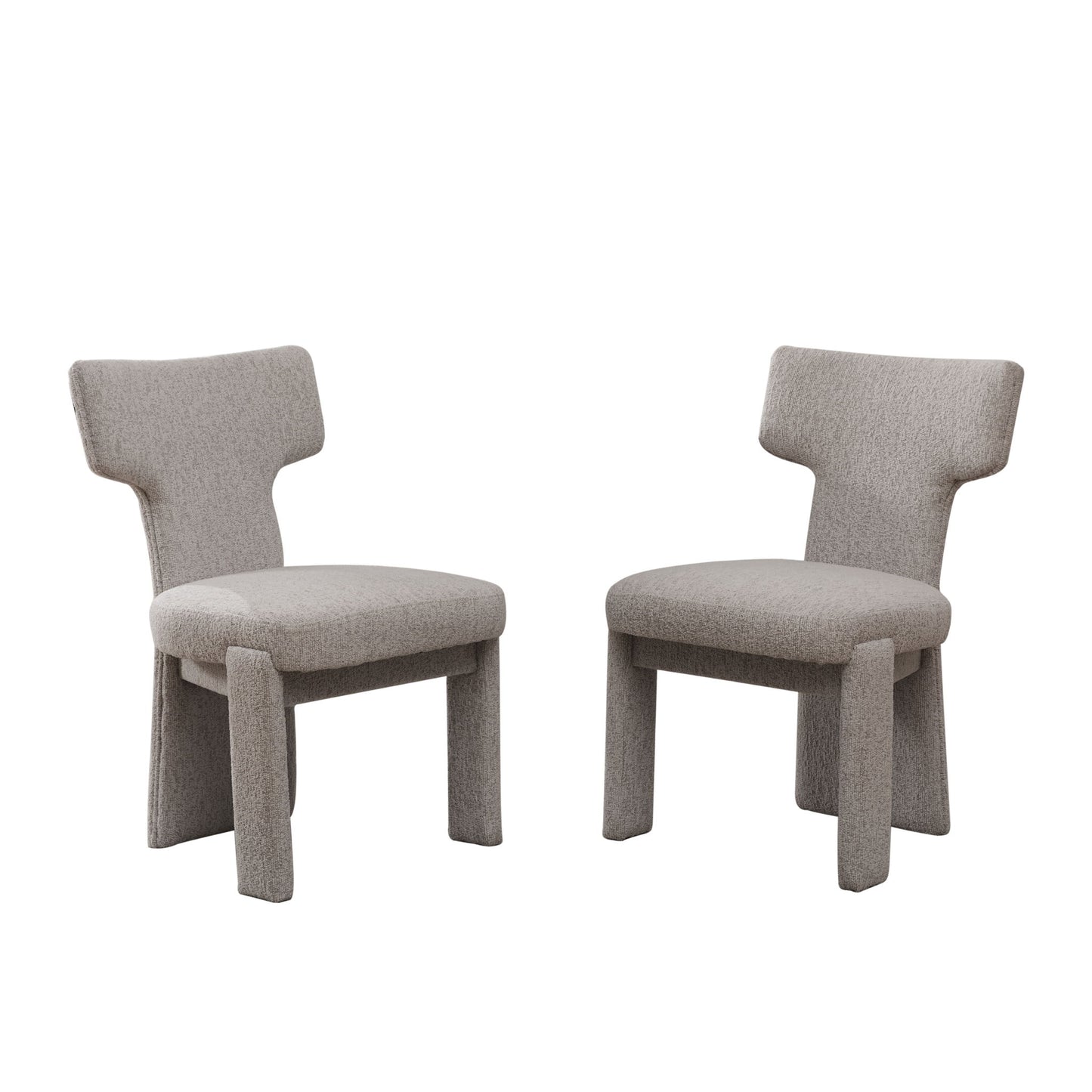 Armless Curved Back Accent Chairs (Set of 2)