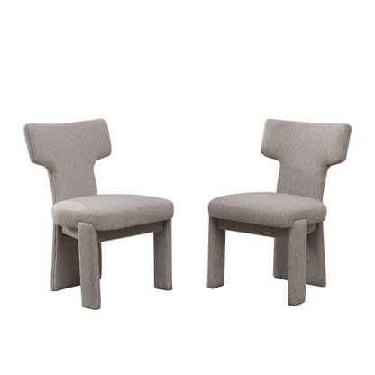 Armless Curved Back Accent Chairs (Set of 2)