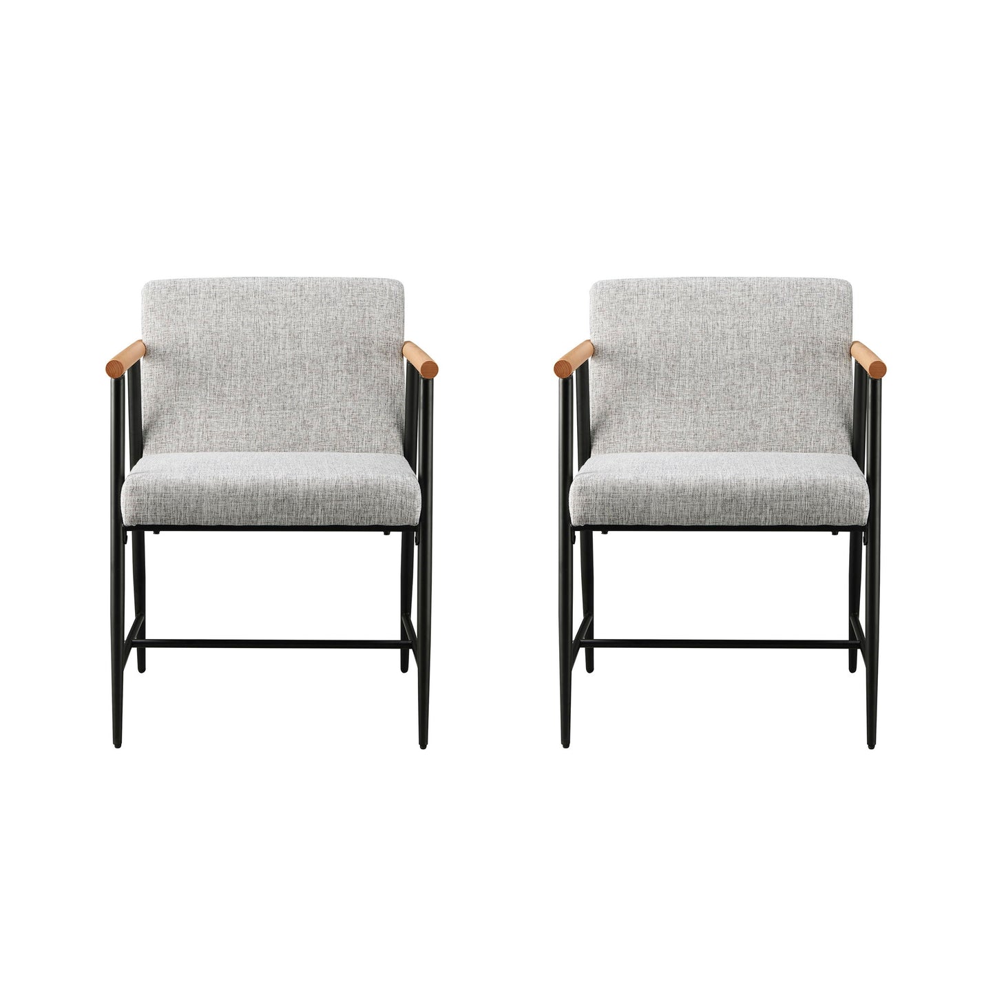 Modern Dining Chair With Iron Frame (Set of 2)