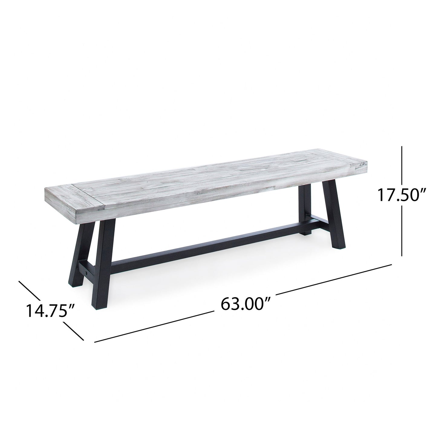 Tranquilizer - Outdoor Acacia Wood Bench With Slat Panel Design