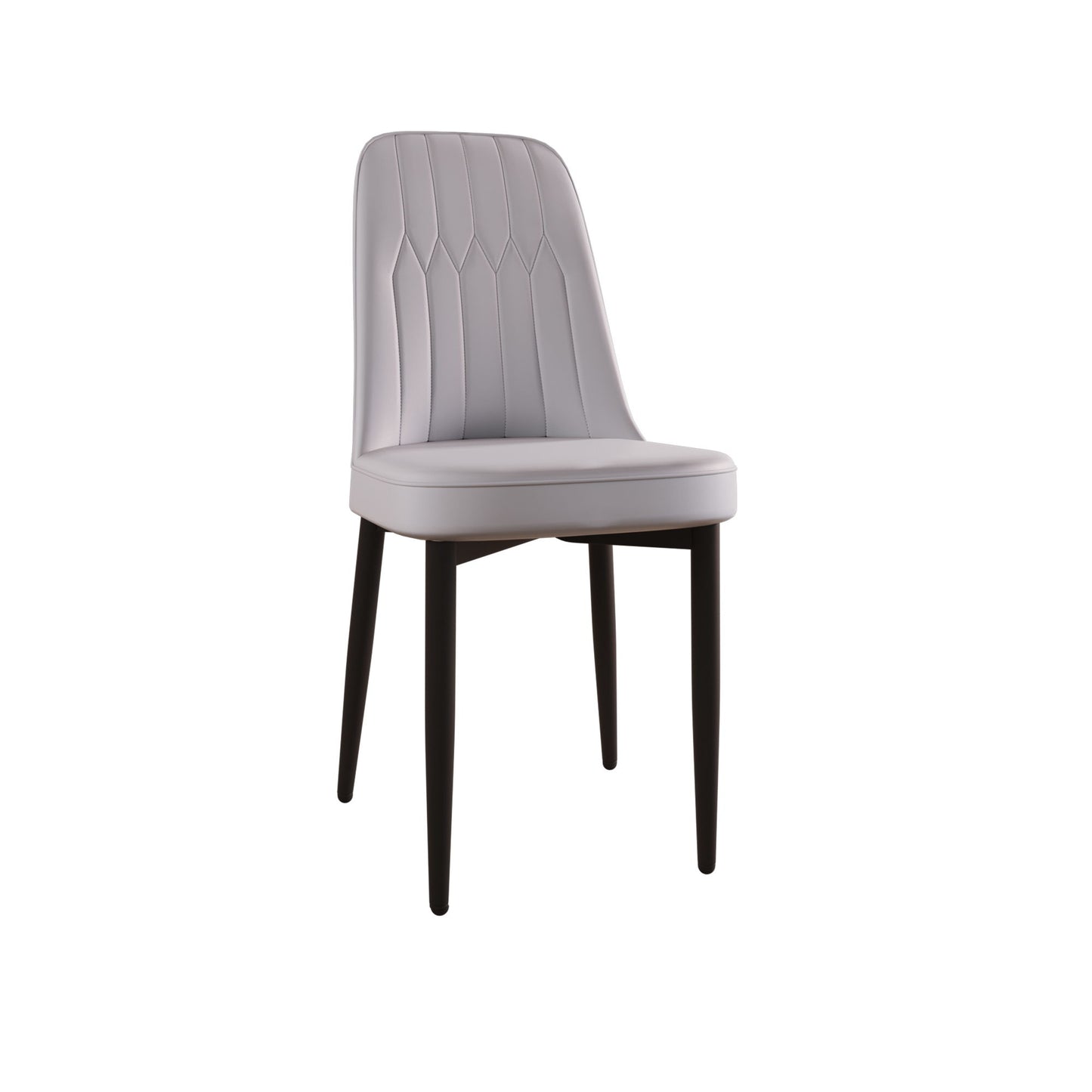 Modern Dining Chair With Cushions And Metal Legs