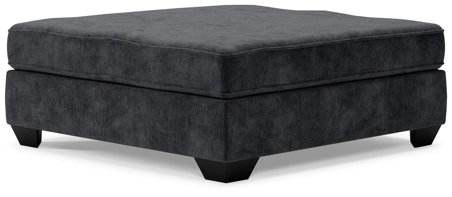Lavernett - Oversized Accent Ottoman - Charcoal