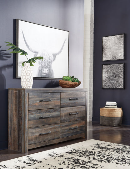Drystan - Dresser, Mirror, Bookcase Bed Set