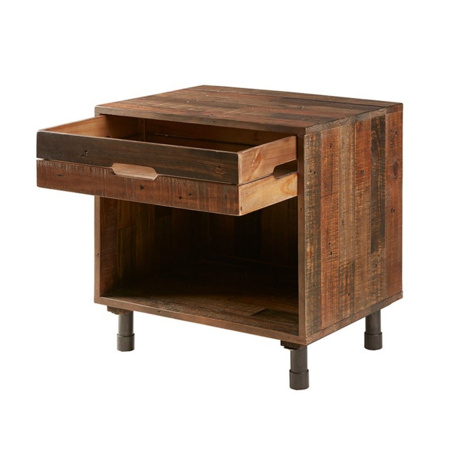 Renu - Nightstand With Drawer - Light Brown Multi